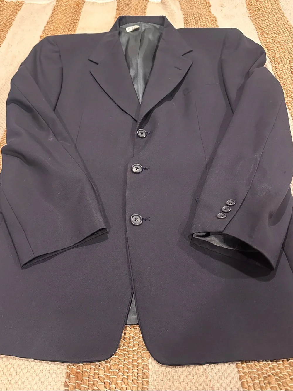Men's Nino Cerruti Navy Single-Breasted Suit Blazer-Size 42R